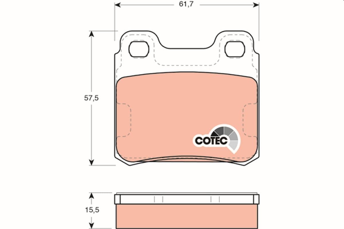 set placute frana,frana disc TRW GDB952