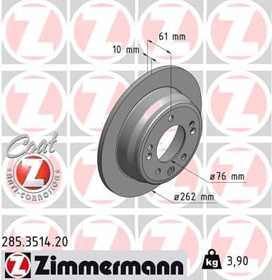 Disc frana ZIMMERMANN COAT Z 285.3514.20
