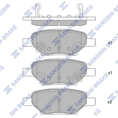 set placute frana,frana disc HI-Q SP1442
