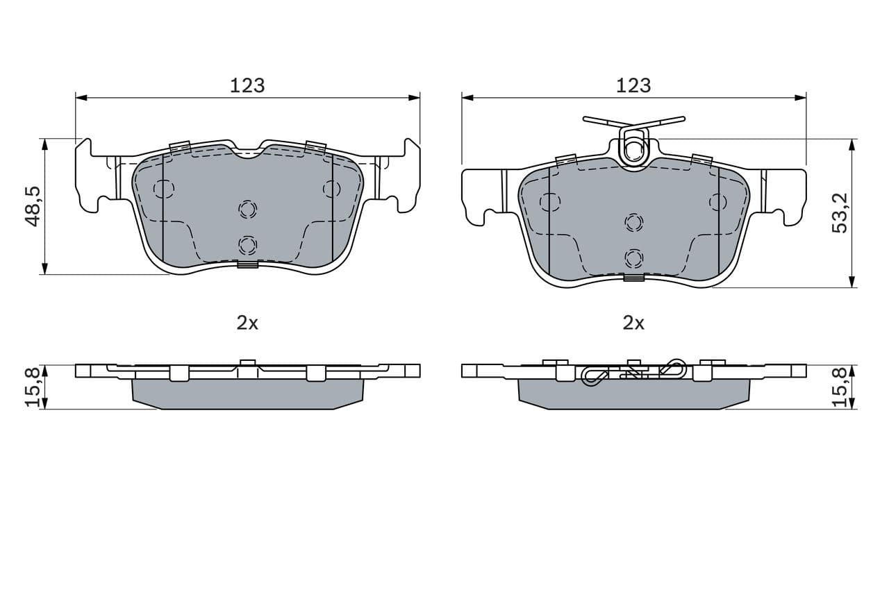 set placute frana,frana disc BOSCH 0 986 494 888
