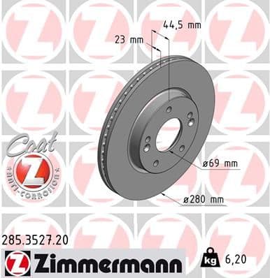 Disc frana ZIMMERMANN COAT Z 285.3527.20