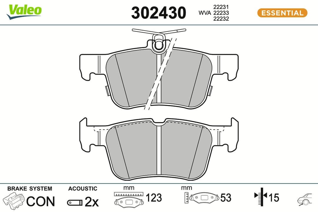 set placute frana,frana disc VALEO 302430