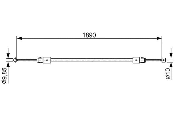 Cablu, frana de parcare BOSCH 1 987 482 444