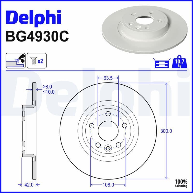 Disc frana DELPHI BG4930C