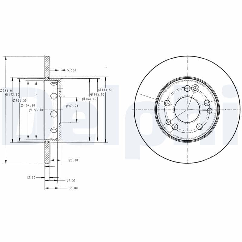 Disc frana DELPHI BG2314
