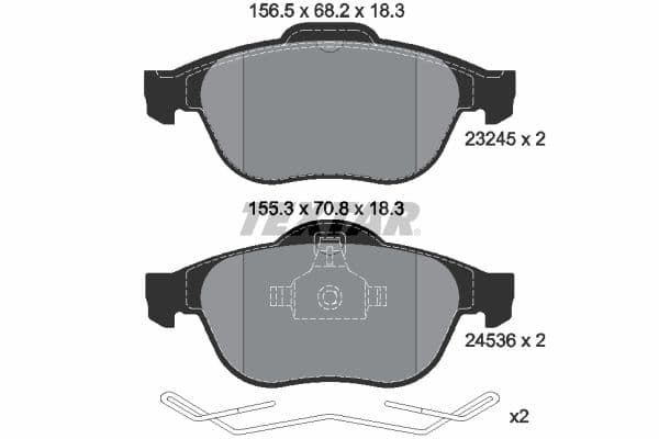 set placute frana,frana disc TEXTAR Q+ 2453601