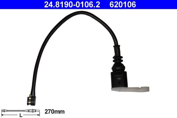 senzor de avertizare,uzura placute de frana ATE 24.8190-0106.2