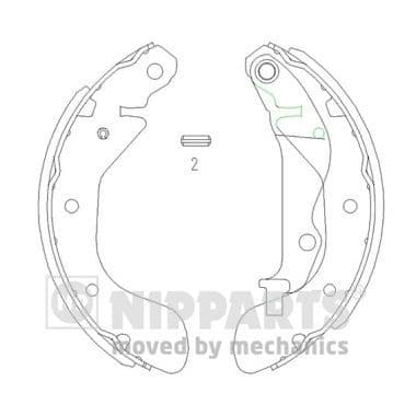 Set saboti frana NIPPARTS J3500907