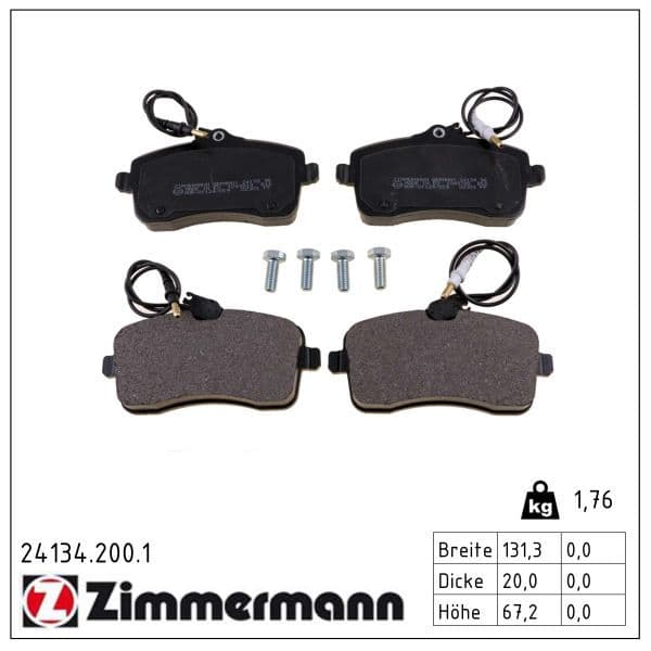 set placute frana,frana disc ZIMMERMANN 24134.200.1