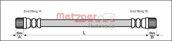 Furtun frana METZGER 4111152