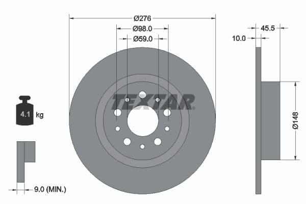 Disc frana TEXTAR PRO 92114703