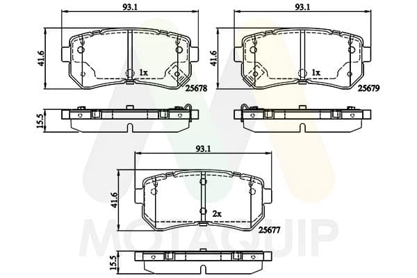 set placute frana,frana disc MOTAQUIP LVXL1959