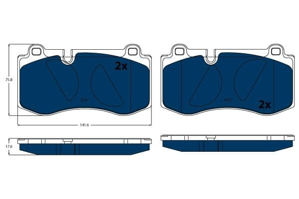 set placute frana,frana disc TRW ELECTRIC BLUE GDB1733BTE