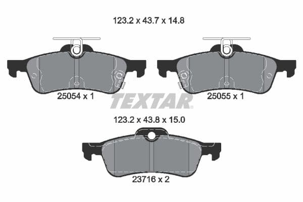 set placute frana,frana disc TEXTAR Q+ 2505401