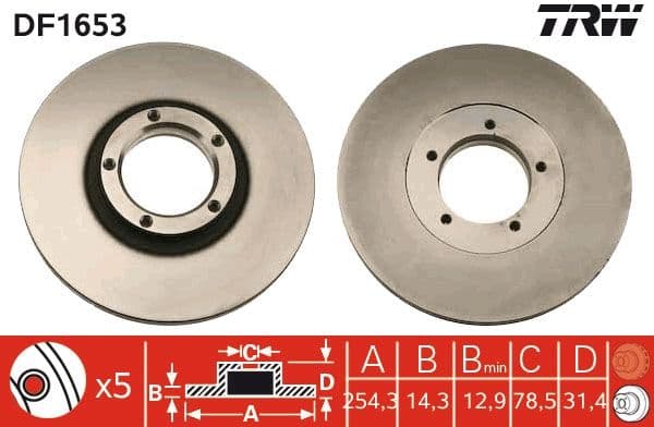 Disc frana TRW DF1653