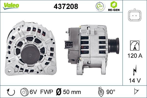 Generator / Alternator VALEO 437208