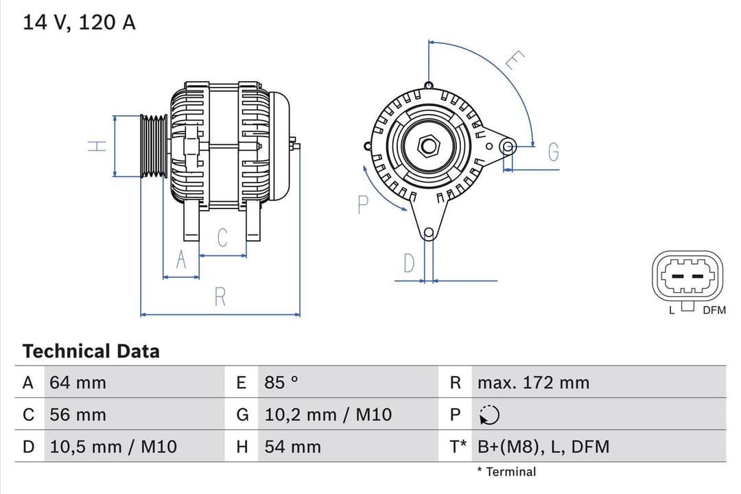 Generator / Alternator BOSCH 0 986 049 990