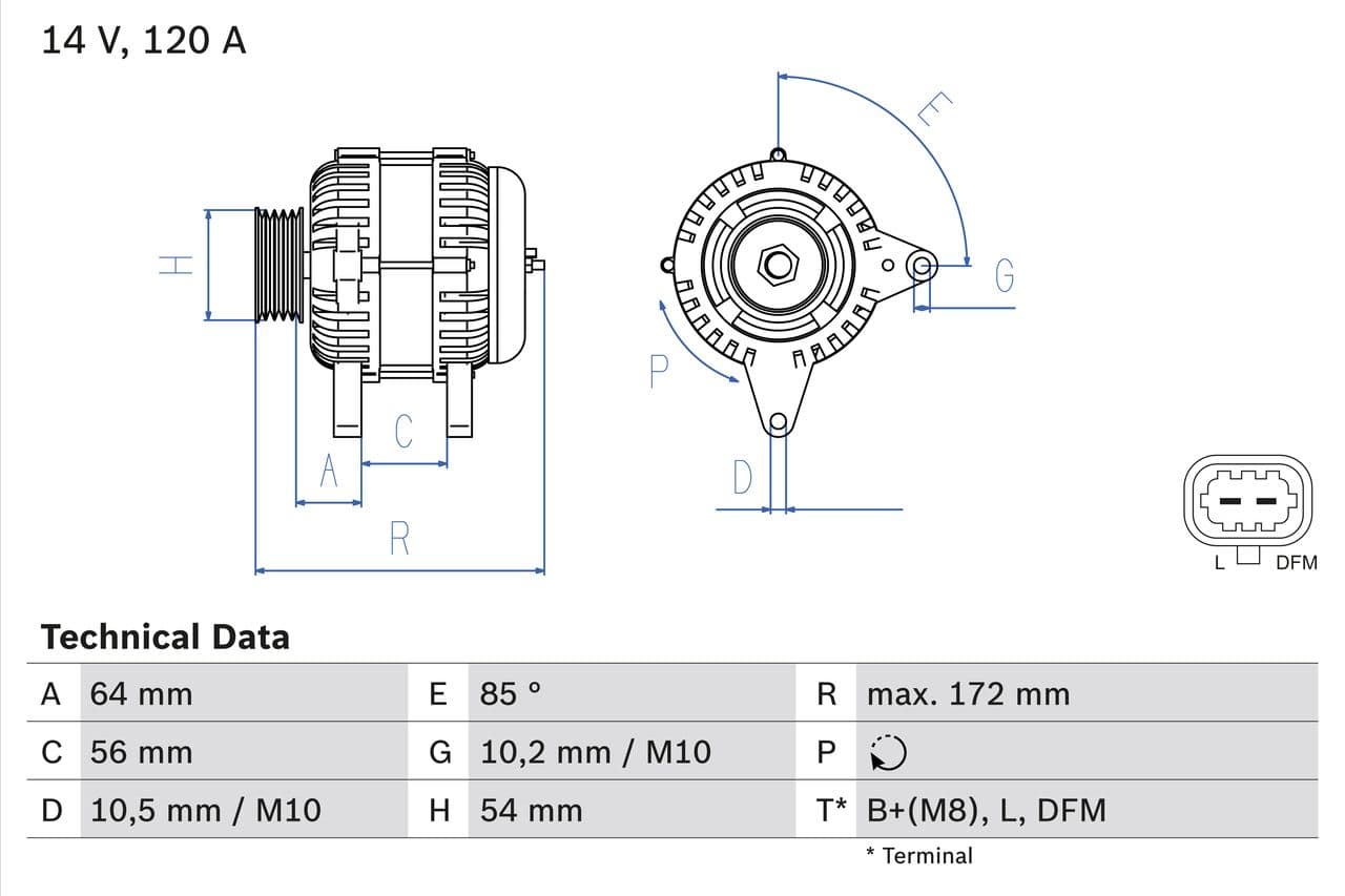 Generator / Alternator BOSCH 0 986 049 990
