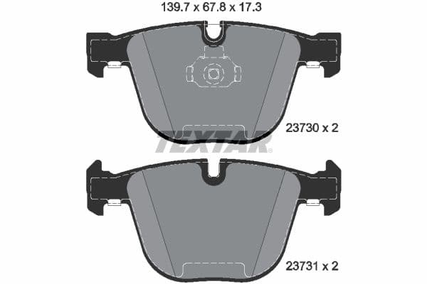 set placute frana,frana disc TEXTAR 2373001