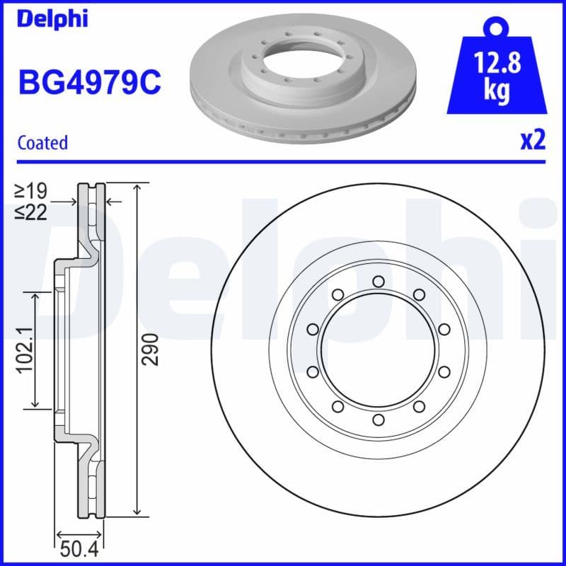 Disc frana DELPHI BG4979C