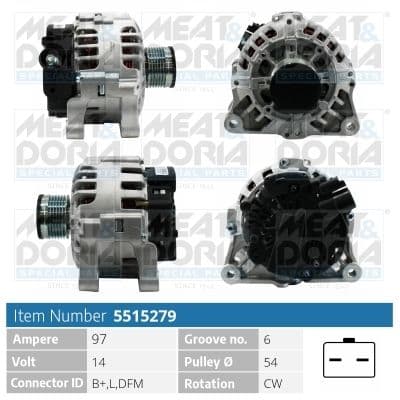 Generator / Alternator MEAT & DORIA 5515279