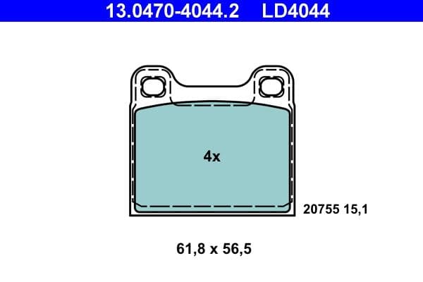 set placute frana,frana disc ATE Ceramic 13.0470-4044.2