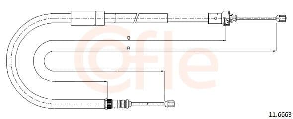 Cablu, frana de parcare COFLE 11.6663