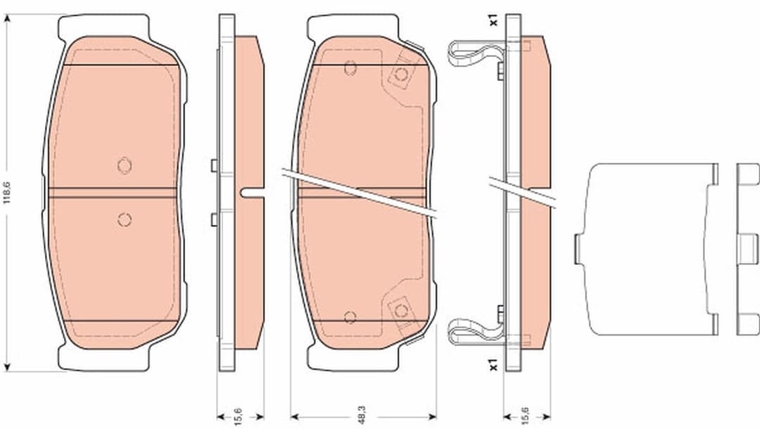 set placute frana,frana disc TRW GDB3417