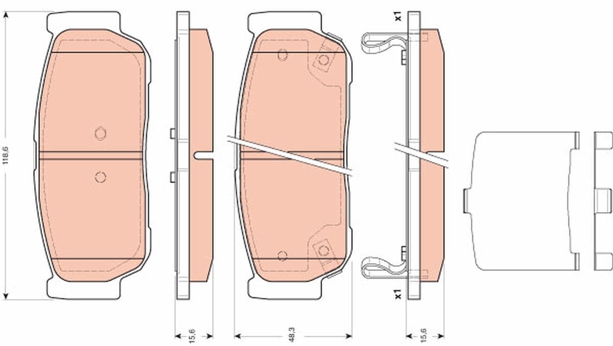 set placute frana,frana disc TRW GDB3417