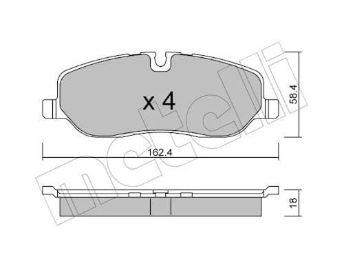 set placute frana,frana disc METELLI 22-0693-0