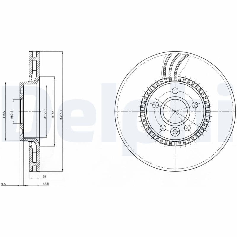 Disc frana DELPHI BG4123