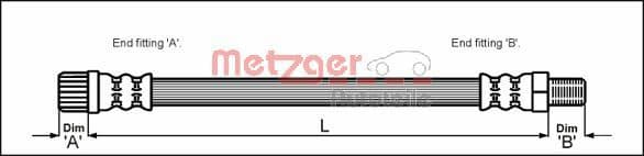 Furtun frana METZGER 4111162