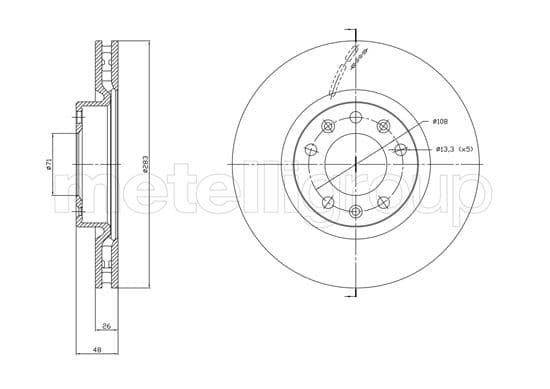 Disc frana METELLI 23-1764C