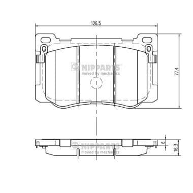set placute frana,frana disc NIPPARTS N3600549