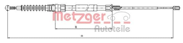 Cablu, frana de parcare METZGER 10.7518
