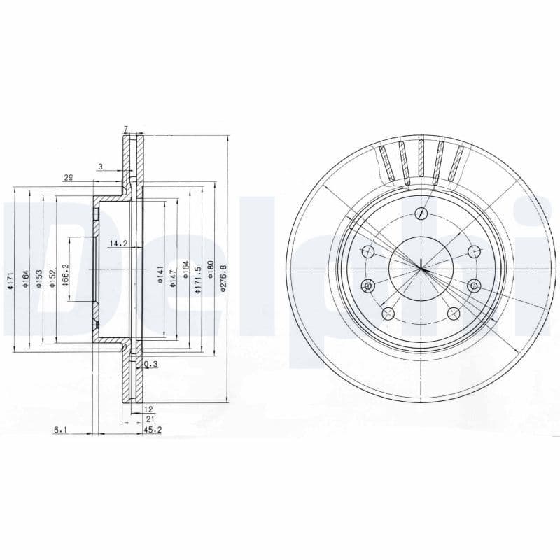 Disc frana DELPHI BG3702C