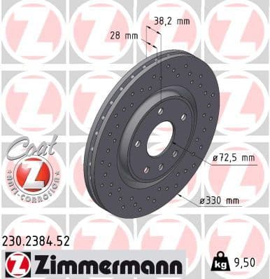 Disc frana ZIMMERMANN SPORT Z 230.2384.52