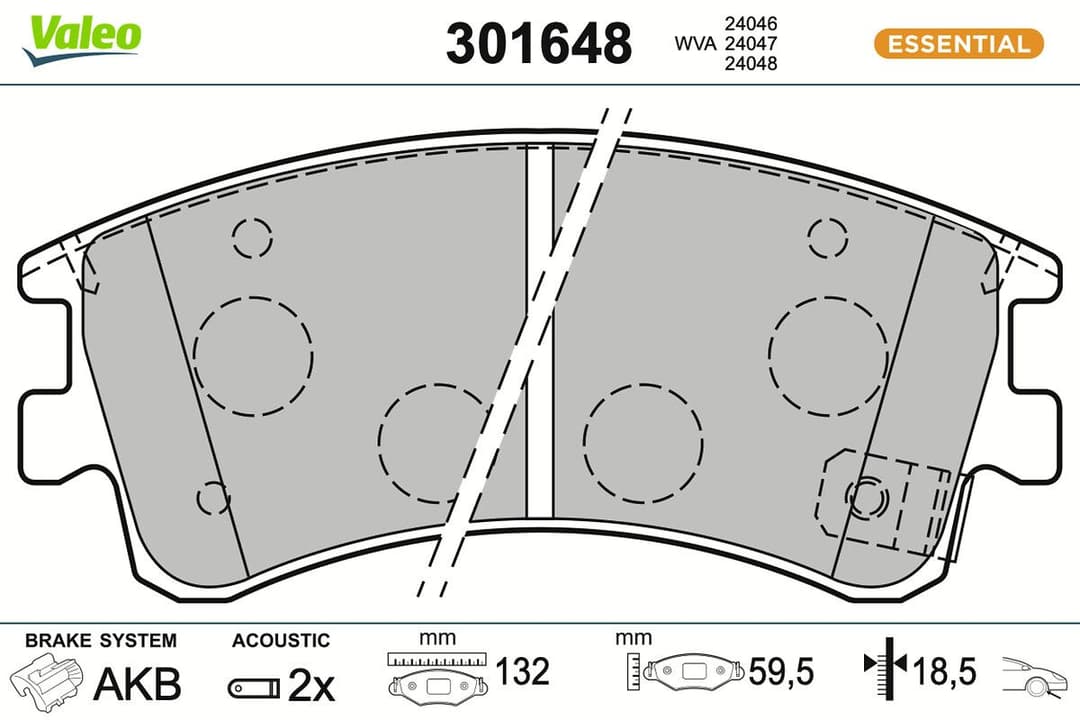 set placute frana,frana disc VALEO 301648