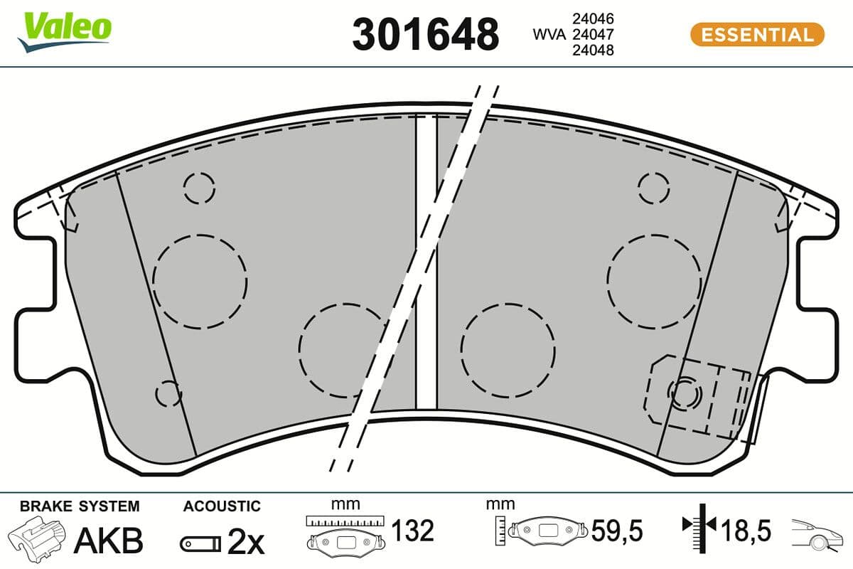 set placute frana,frana disc VALEO 301648