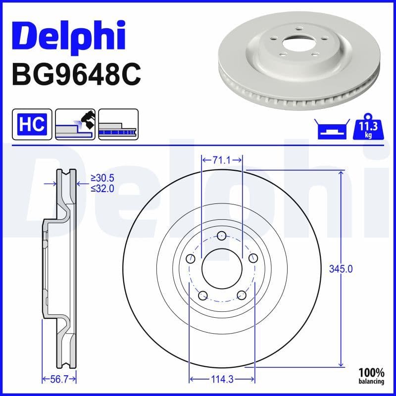 Disc frana DELPHI BG9648C