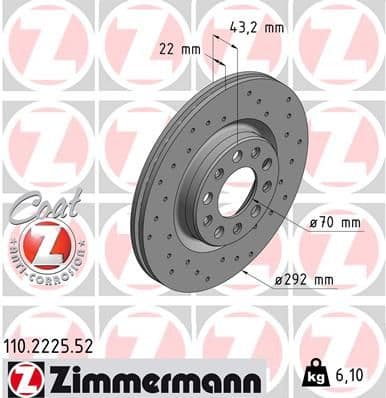 Disc frana ZIMMERMANN SPORT Z 110.2225.52