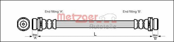 Furtun frana METZGER 4112526