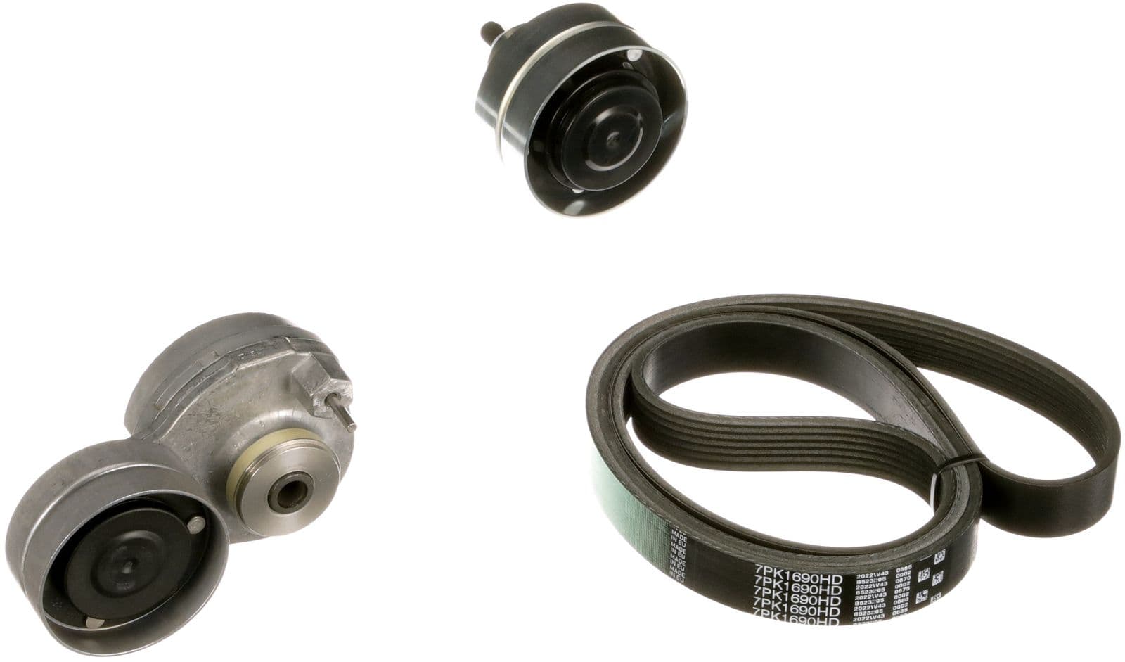 Set curea transmisie cu caneluri GATES FleetRunner™ Micro-V® K017PK1690HD