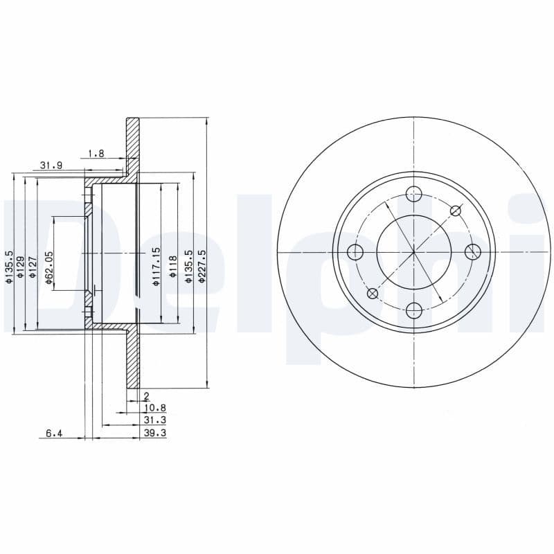 Disc frana DELPHI BG2147