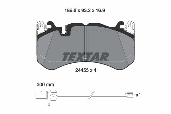 set placute frana,frana disc TEXTAR 2445501