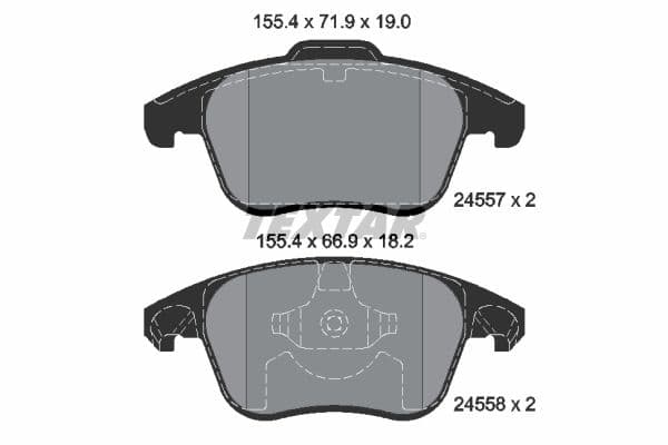 set placute frana,frana disc TEXTAR Q+ 2455701