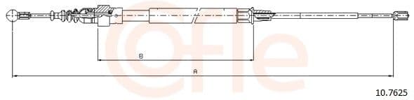Cablu, frana de parcare COFLE 10.7625