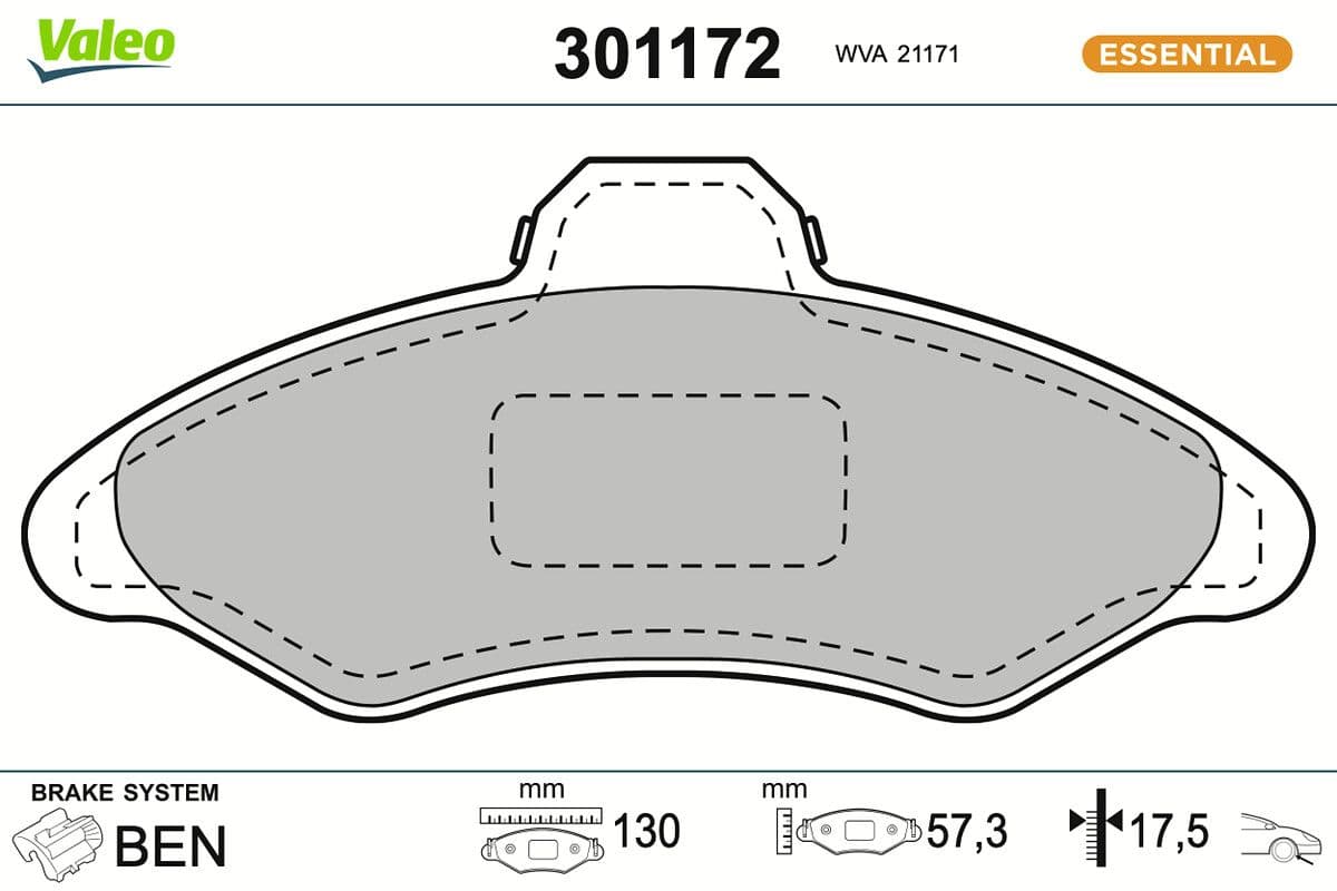 set placute frana,frana disc VALEO 301172