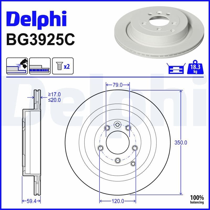Disc frana DELPHI BG3925C