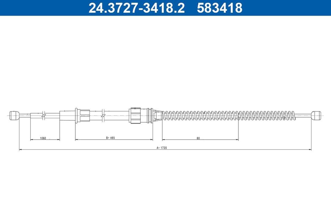 Cablu, frana de parcare ATE 24.3727-3418.2